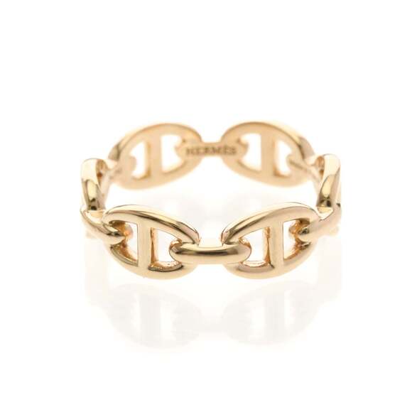 HERMES Jewelry - Hermes Chaine D'Ancre Pink Gold (18K) Fashion No Stone Band Ring Pink Gold
